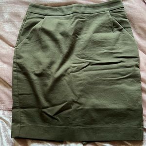 Green pencil skirt